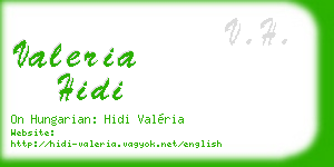 valeria hidi business card