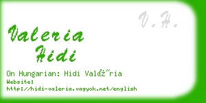 valeria hidi business card